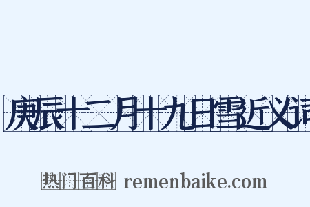 庚辰十二月十九日雪近义词是什么意思的图片